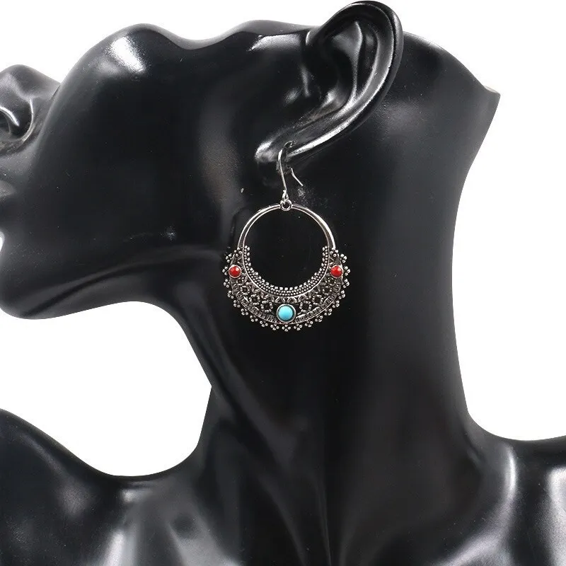 Hot Sale Jewelry European and American Popular Geometric Earrings Bohemian Style Trendy Earrings Cross-Border Wholesale