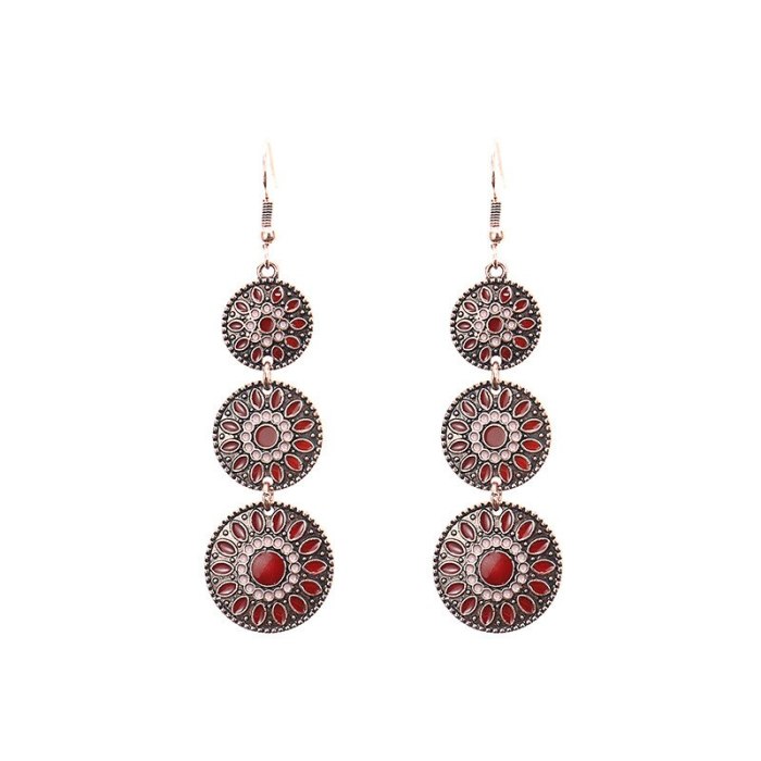 Hot Sale Set of Ornaments Wholesale European and American Style Earrings Creative Drop-Shaped Metal Alloy Earrings Jewelry