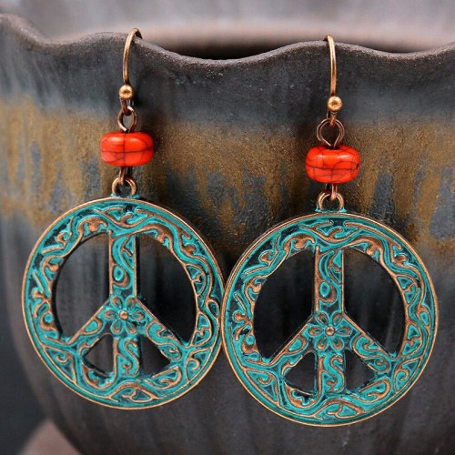 Bohemian Ethnic Earrings Tassel Pendant Vintage Earrings Exotic Gem Earrings