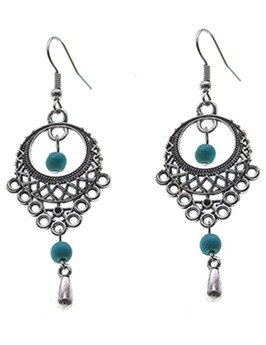 Ethnic Style Baroque Earrings Women 'S Exotic Hollow Carved Accessories Bohemian Palace Style U-Shaped Ornament