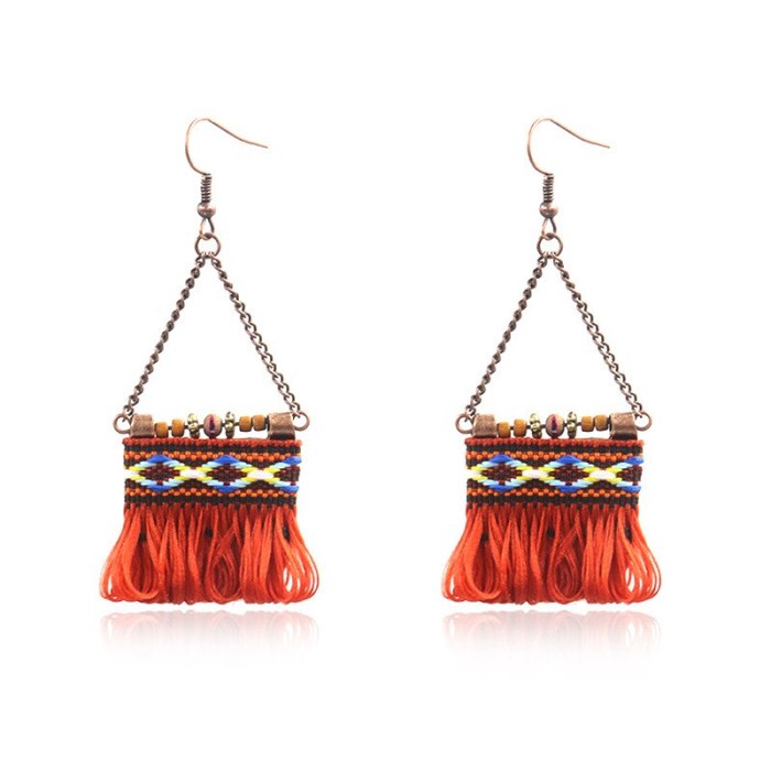 Hot Sale Long Fringe Earrings Fashion Hand-Woven Earrings Bohemian Popular Chain Accessories Wholesale