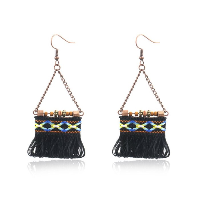 Hot Sale Long Fringe Earrings Fashion Hand-Woven Earrings Bohemian Popular Chain Accessories Wholesale