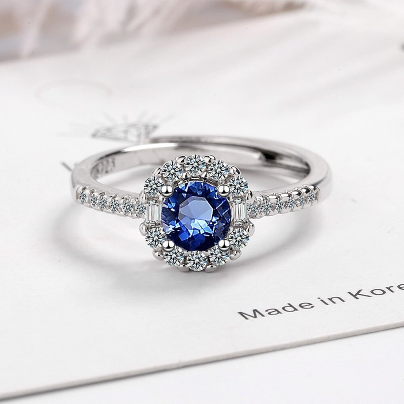Flash Zirconium Diamond Ring Open Mouth Design Fashionable Temperament Ring Women's Ring Bracelet Xzjz392