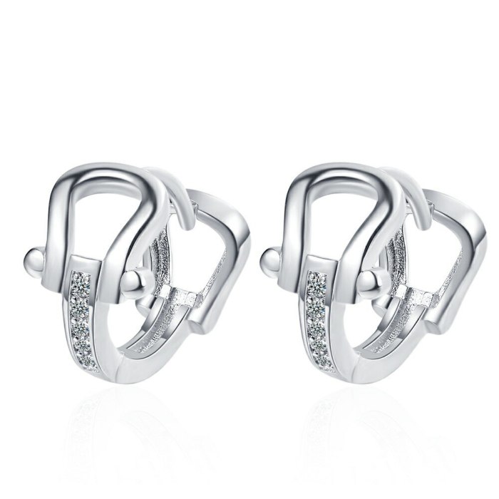 Women's Diamond Horseshoe Ear Clip Korean-Style Personalized Earrings Xzeh634