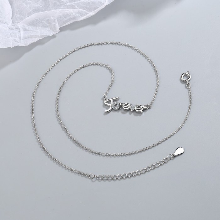 Creative Diamond Letter Necklace Fashionable Temperament New Clavicle Chain Female XZDZ547