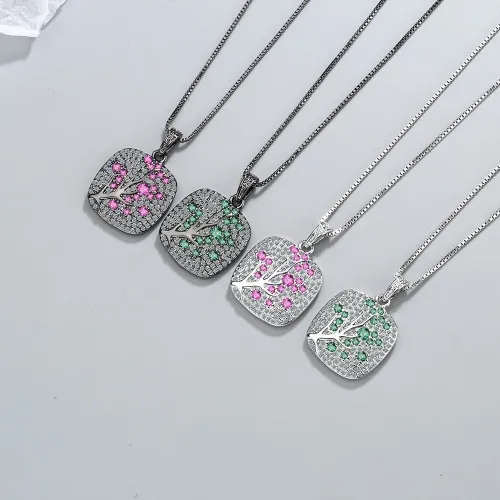 Necklace Women's Korean-Style Simple Fresh Branch Clavicle Chain Plant Black Gold Inlaid Diamond Necklace XZDZ546