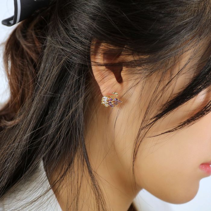 Korean Style Niche Personalized All-Match Stud Earrings Elegant Fashion Swan Stud Earrings Gb752