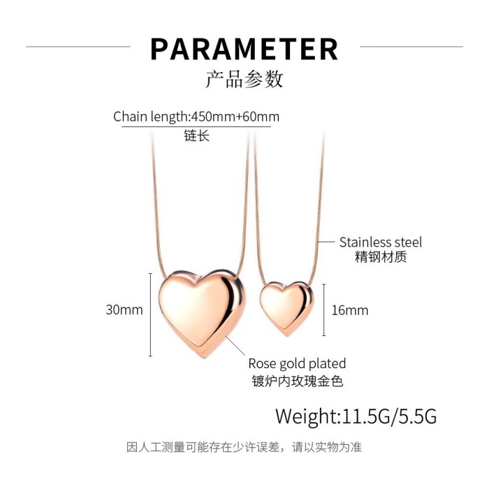 Korean Style Fashionable All-Match Necklace New Women's Stainless Steel Necklace Pendant Gb1961