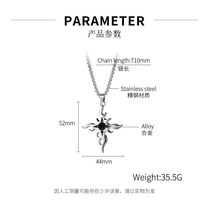 Korean Style Simple All-Match SUNFLOWER Alloy Pendant Men's and Women's Necklace Couple Gift for Girlfriend Gb1969