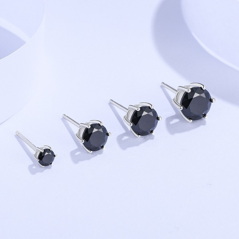 Hexaclaw Zircon Stud Earrings S925 Sterling Silver Women's Simple Personality Fashion Student Accessories E2080
