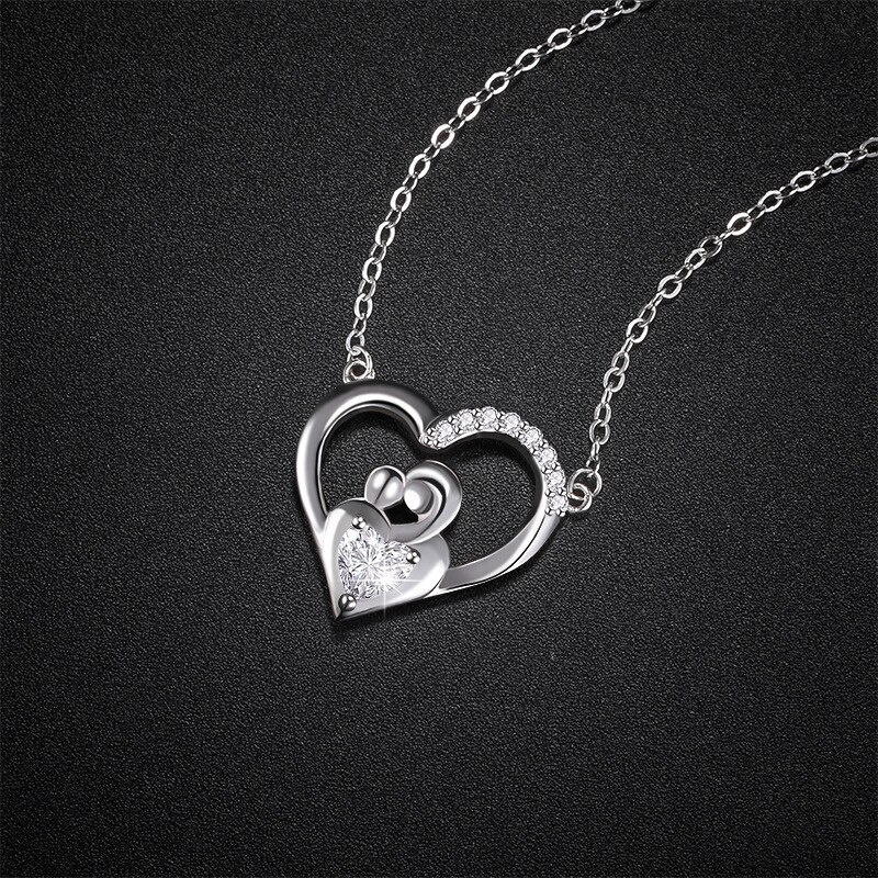 New Cross-Border Love Necklace S925 Sterling Silver Women's Simple Hollow Chinese Style Pendant A303A