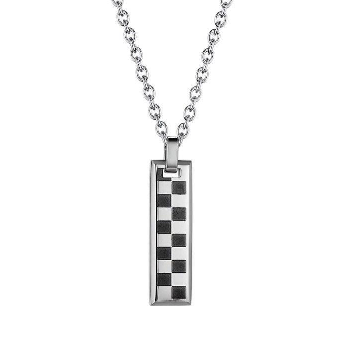 Ornament Hong Kong Style Street Hip Hop Pendant Simple All-Match Stainless Steel New Couple Necklace