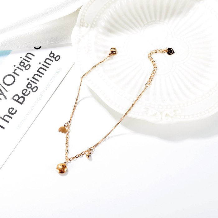 Ornament Summer New Special-Interest Design Hong Kong Style Stylish Graceful Simple All-Matching Titanium Steel Anklet