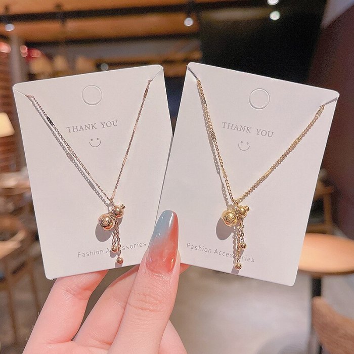INS Trendy Gourd Titanium Steel Necklace Female Personality Creative Fashion Clavicle Chain Necklace
