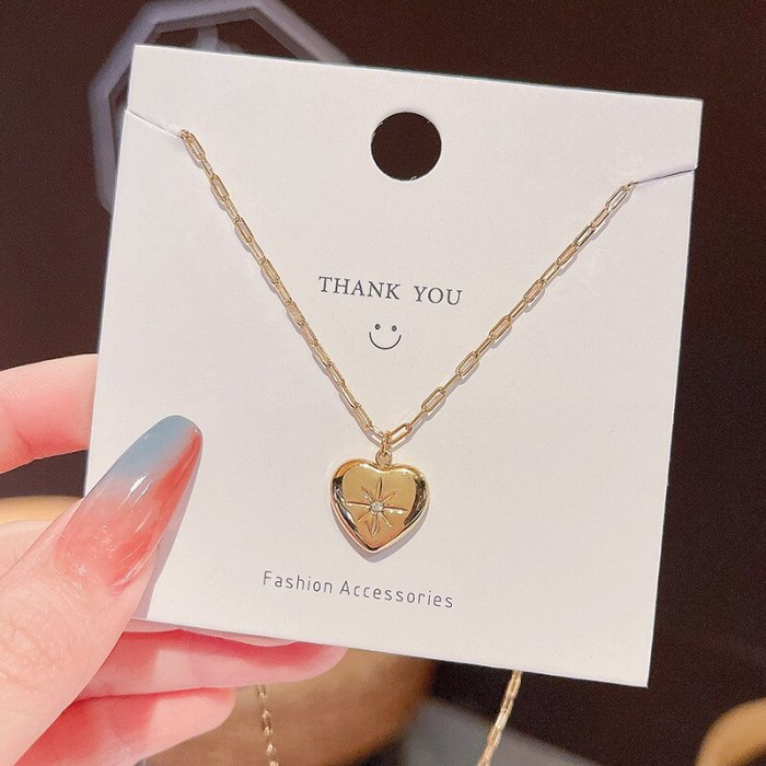 2021 New Love Popular Pendant Titanium Steel Necklace for Women Ins Fashionable Clavicle Chain Jewelry