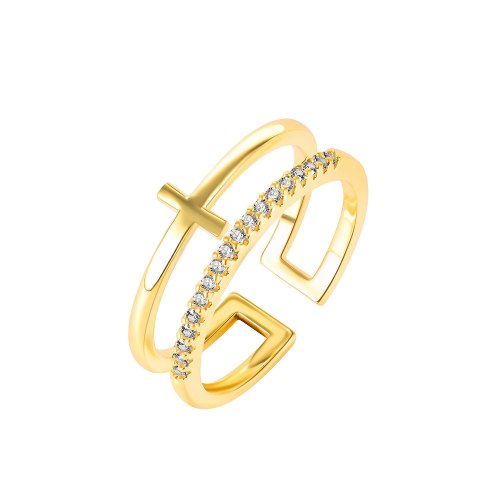 Ornament Ins Special-Interest Design Simple Cold Style Index Finger Ring Fashion Personality Gold Plated Open Ring
