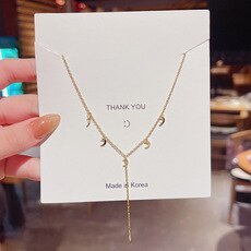 INS Fashion Design Titanium Steel Necklace for Women Simple Pendant Fashion Temperament Clavicle Chain