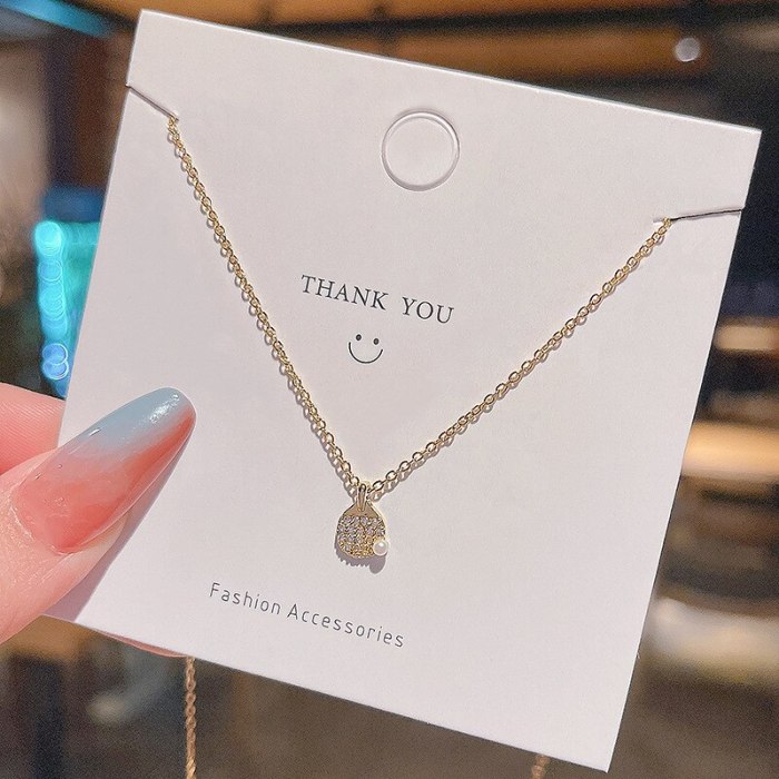 Table Tennis Rackets Pendant Titanium Steel Necklace for Women Korean Style New Ins Fashion Design Clavicle Chain