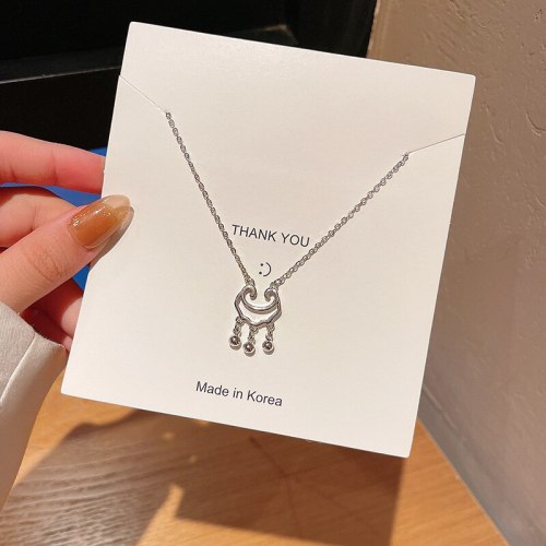 INS Trendy Silver Safety Lock Titanium Steel Necklace 2021 New Trendy Personalized Clavicle Chain Pendant