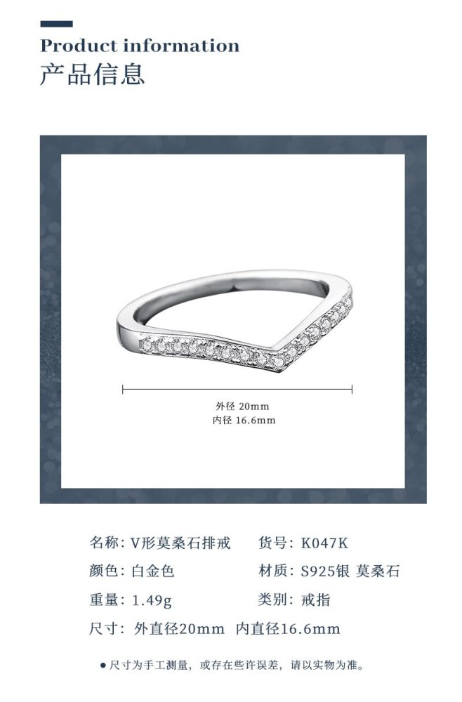925 Sterling Silver Moissanite Ring Ins Simple Fashion Crown Single Row Diamond Qixi Gift