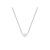 High-Grade W Letter Necklace Simple and Fresh Girlfriends Chain Titanium Steel Sweater Chain Double V Clavicle Chain Female