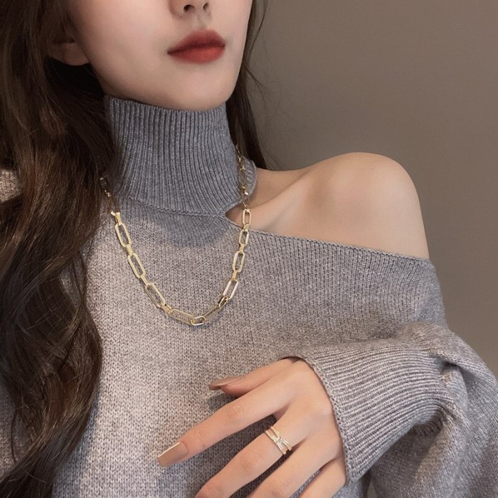 European and American Ins Cold Style Necklace Temperament Personality New Style Collarbone Necklace Female Simple Pendant
