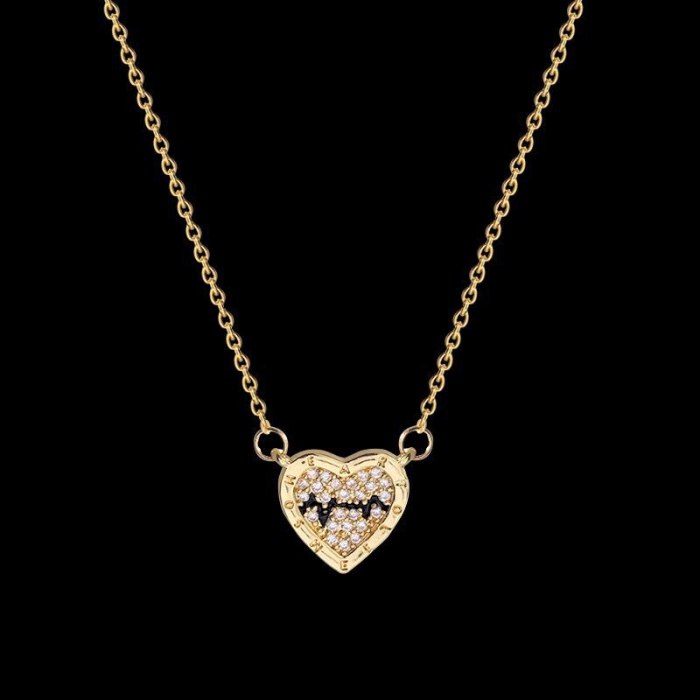 Titanium Steel Design Feeling Love Heart Niche Titanium Steel Clavicle Chain Elegant Necklace Female Fashion Net Red Jewelry