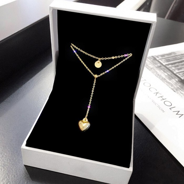 Women's Necklace Niche Design Ins Titanium Steel Indifference Trend Multilayer Collarbone Necklace New Temperament Necklace