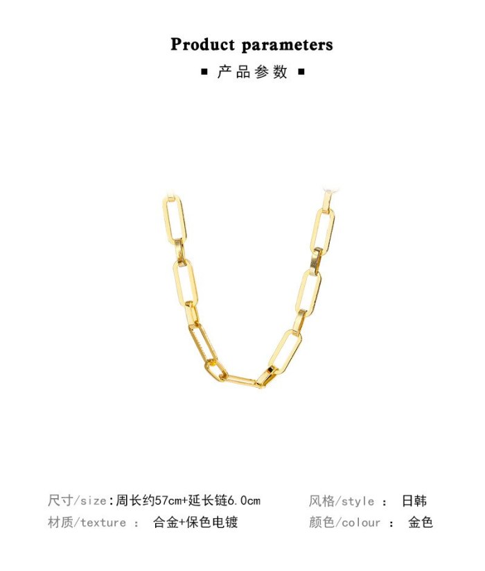 European and American Ins Cold Style Necklace Temperament Personality New Style Collarbone Necklace Female Simple Pendant