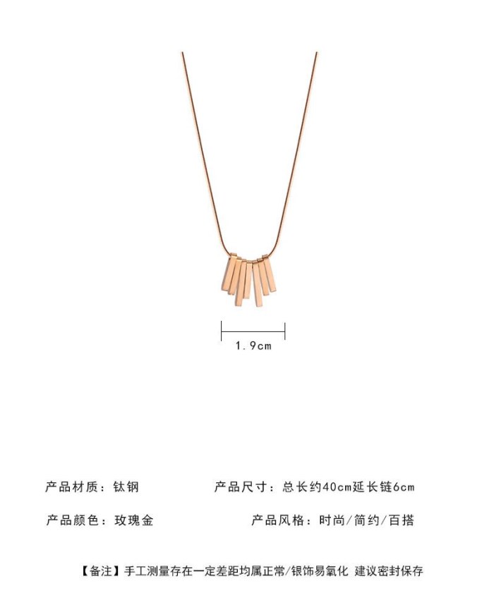 New Super Fairy Necklace Female Online Influencer Time Stamp Rouge Gloss Geometric Clavicle Chain High Sense Ornament