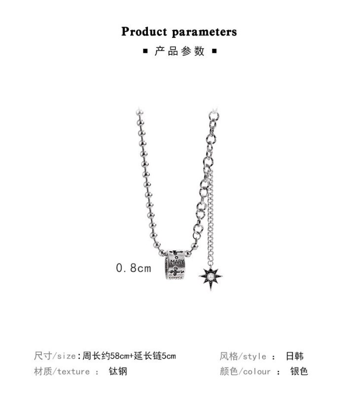 New Long Sweater Chain Women's Pearl Necklace Ins Hip Hop Simple All-Match Retro Pendant