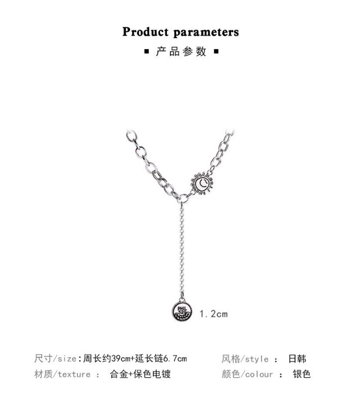 Retro Ins Necklace Personalized Temperament Clavicle Chain Women's Simple Short Necklace Pendant Accessories