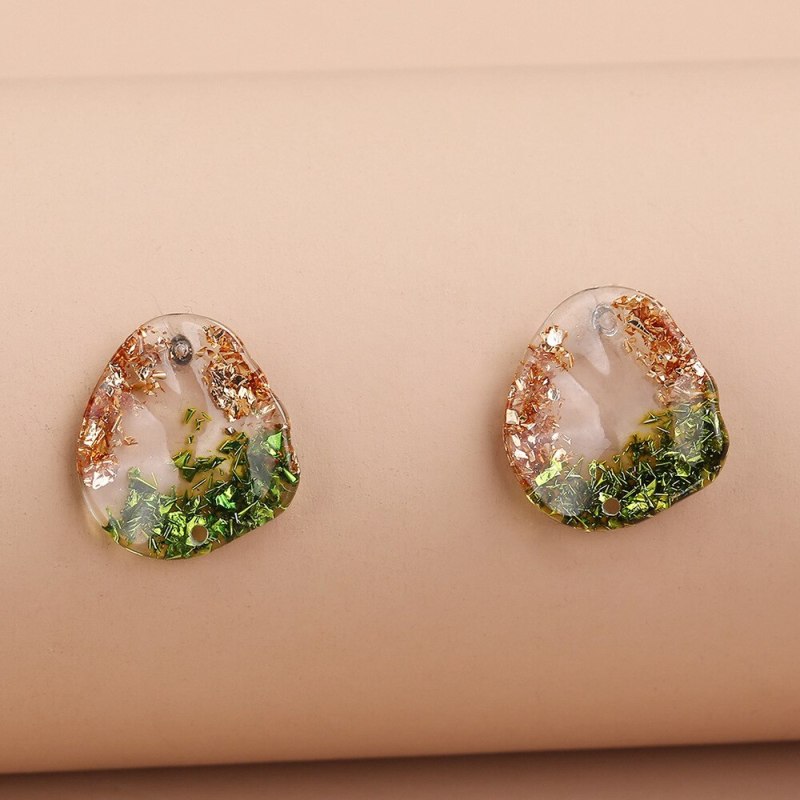 Internet Celebrity Earrings Exaggerated Exquisite Small Personality Flower Resin Stud Earrings Simple Creative Elegant Jewelry