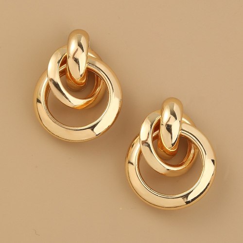 New Fashion Personality Jewelry Metal Matte Earrings Graceful European and American Frosty Style Stud Earrings Earrings
