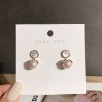 Korean Sterling Silver Needle Delicate Earrings Vintage Shell Flower Earrings Pearl Earrings Graceful Lady Style