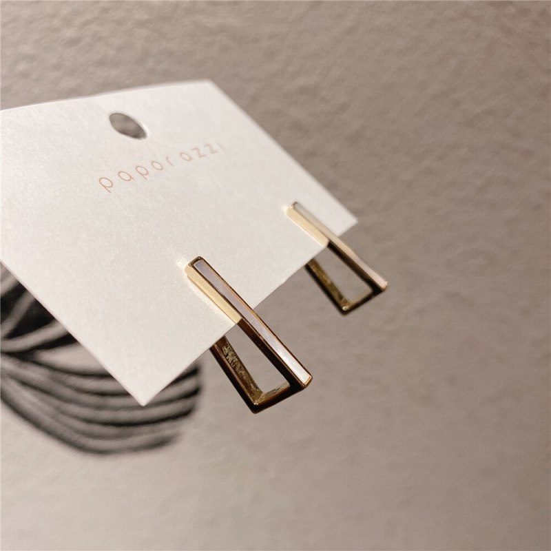 925 Silver Needle Geometric Silver Pin Earrings Simple Style Versatile Personality Elegant Gold Plated Earrings for Women