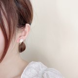Retro Style Personality Asymmetric Love Three-Dimensional Rose Stud Earrings Sterling Silver Needle Earrings Female