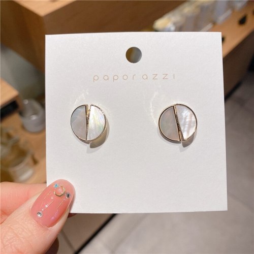 Korean Style Ins Style Partysu Temperamental Shell Earrings All-Matching Graceful Small Fashion Small Earrings