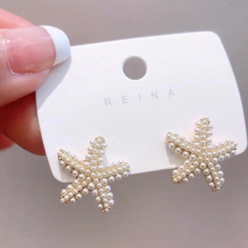 Simple and Small Earrings Sterling Silver Needle Temperament Personality Starfish Stud Earrings Net Red Wind Student Earrings