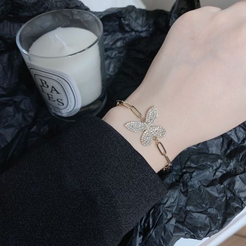 Korean Fairy Bracelet Metallic Niche Beautiful Bracelet Fresh Butterfly Zircon Bracelet Bracelet Fashion