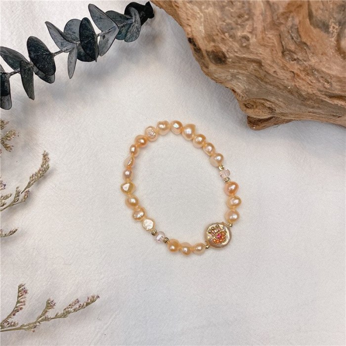 Creative Pearl Bracelet Baroque Freshwater Pearl Elastic String Graceful Online Influencer Bracelet Cross-Border Jewelry
