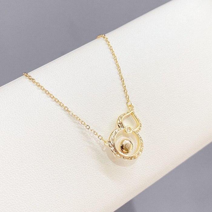 Cross-Border Supply European and American Elegant Elegant Necklace Inlaid AAA Zircon Pear-Shaped Pendant Pearl Necklace