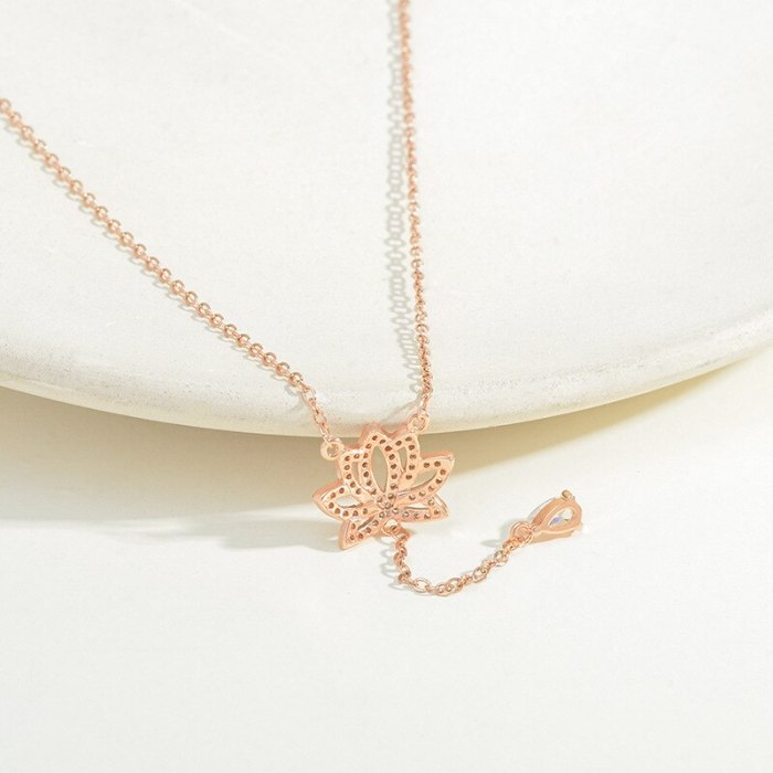 Fashion Micro Inlaid Zircon Crown Tassel Necklace Women's Niche Design Light Luxury Clavicle Chain Hot Selling Necklace