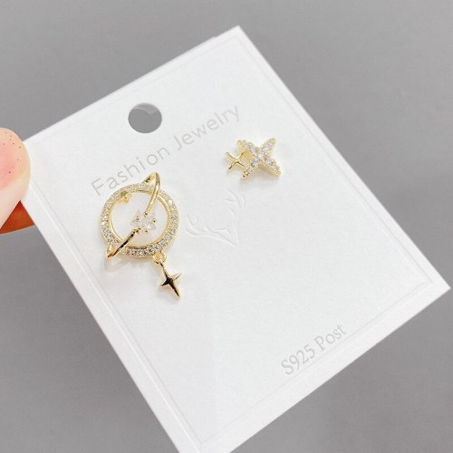 Sterling Silver Needle Earrings Exquisite Refined Grace Internet Influencer Stud Earrings Super Girl Earrings For Woman