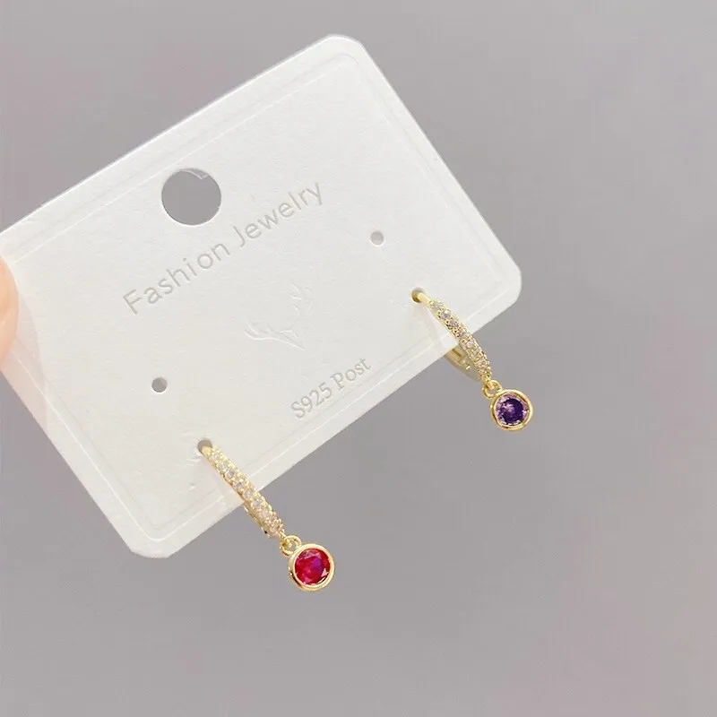 Korean Style Trendy Earrings One Card Three Pairs of Earrings Set Environmentally Friendly Electroplated Real Gold Ear Rings