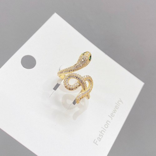 Snake-Shaped Opening Adjustable Fashion Personalized Ring Ins Trendy Special-Interest Design Couple Ring Index Finger Ring