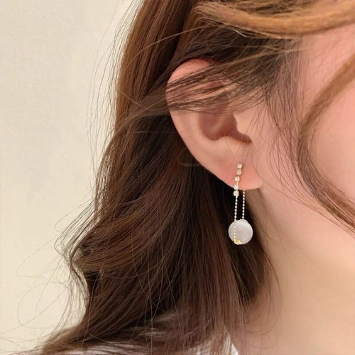 French Style High Sense Sterling Silver Needle Ear Studs Niche Design Light Luxury Ornament