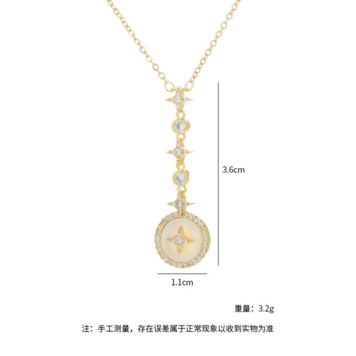 Natural Fritillary XINGX Pendant Clavicle Chain New Design Net Red Same Style All-Matching Elegant Necklace Female