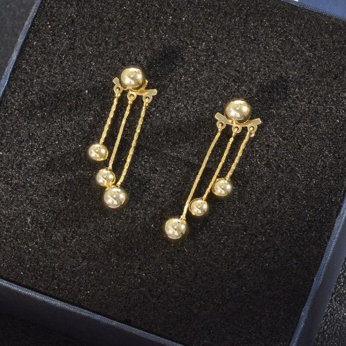 Korean Fashion Earrings Sterling Silver Needle Small Balls Stud Earrings Three-Dimensional Tassel Earrings Exquisite Earrings