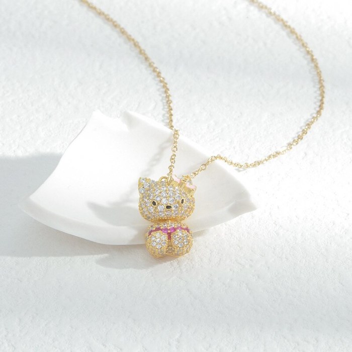 Korean Fashion Micro Inlaid Zircon fully-jewelled Necklace Female Cute Personality Wild Clavicle Chain Jewelry